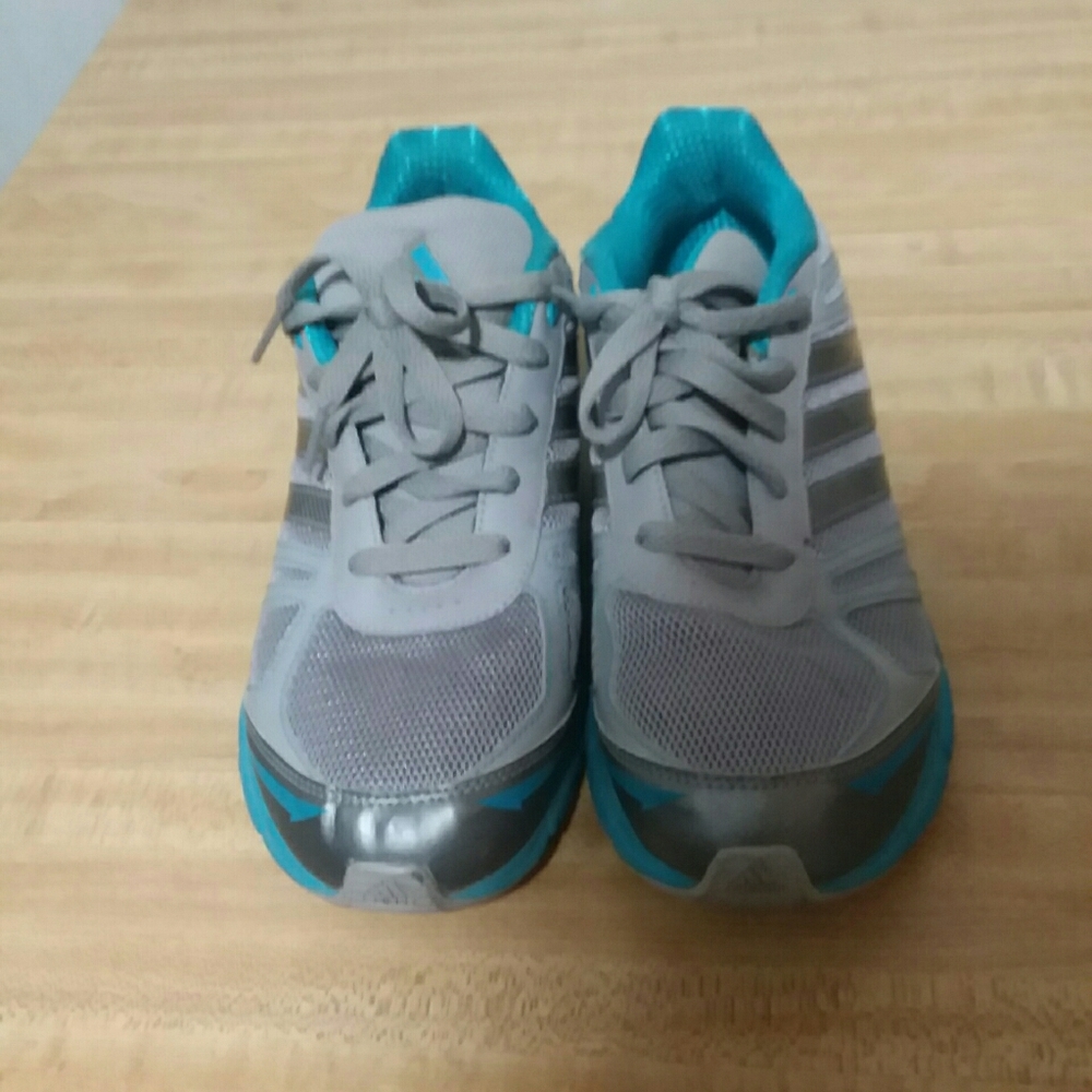 Womens Adidas green,grey sneakers size 6